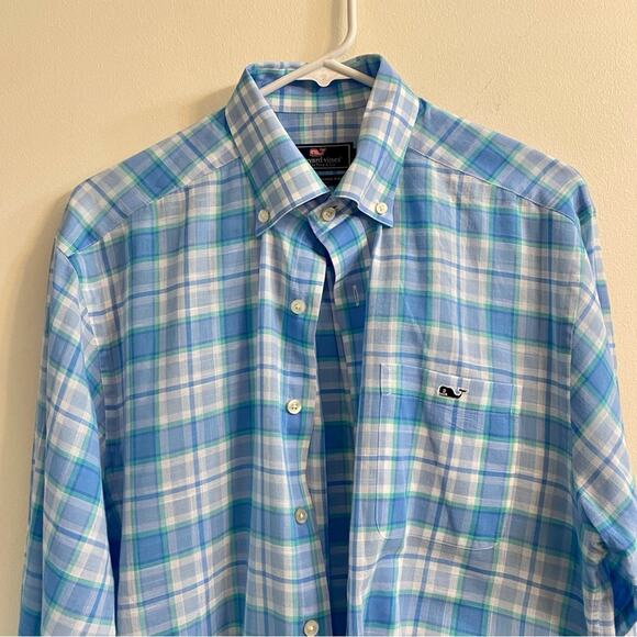 Vineyard Vines Plaid Long Sleeve Button Down 100% Cotton Tucker Shirt Mens Small - Picture 3 of 16